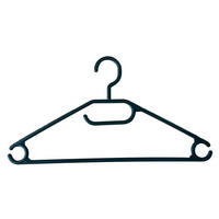 SADA ŠATNÍCH RAMÍNEK - černá, Basics, plast (41cm) - Homeware