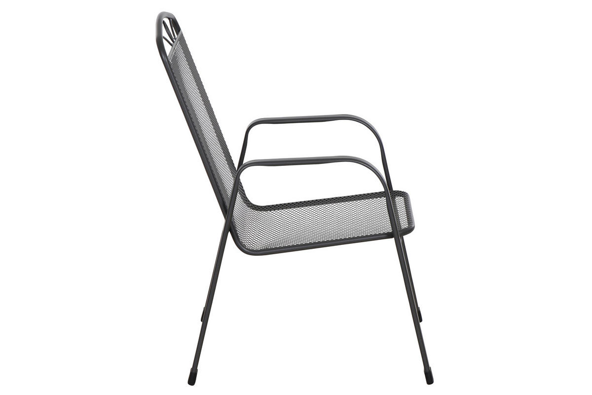 GARTENSESSEL-SET Metall Anthrazit  - Anthrazit, Basics, Metall (57/94/75cm) - Siena Garden