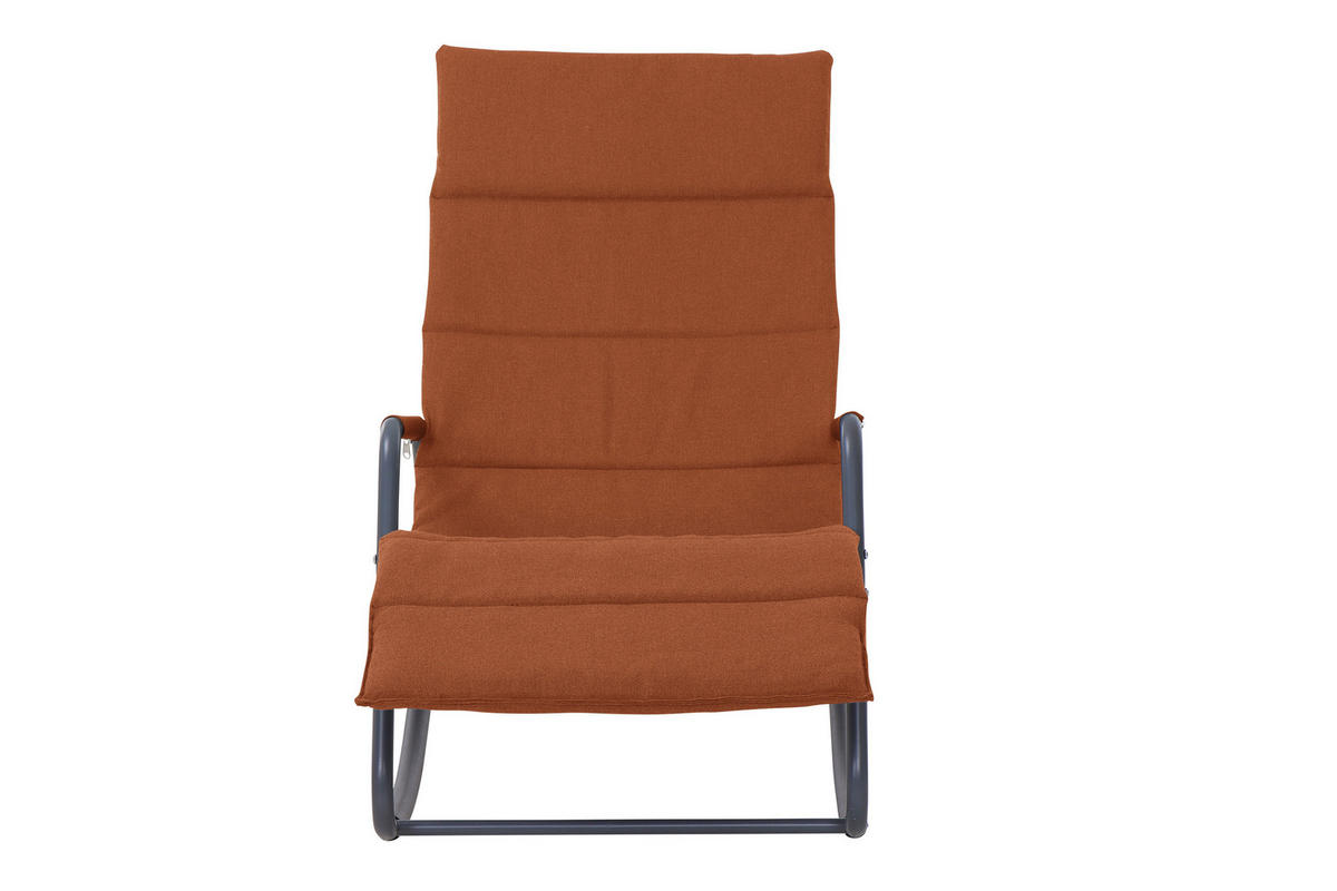 GARTEN-RELAXLIEGE 57/81/143 cm  - Orange, KONVENTIONELL, Textil/Metall (57/81/143cm) - Siena Garden
