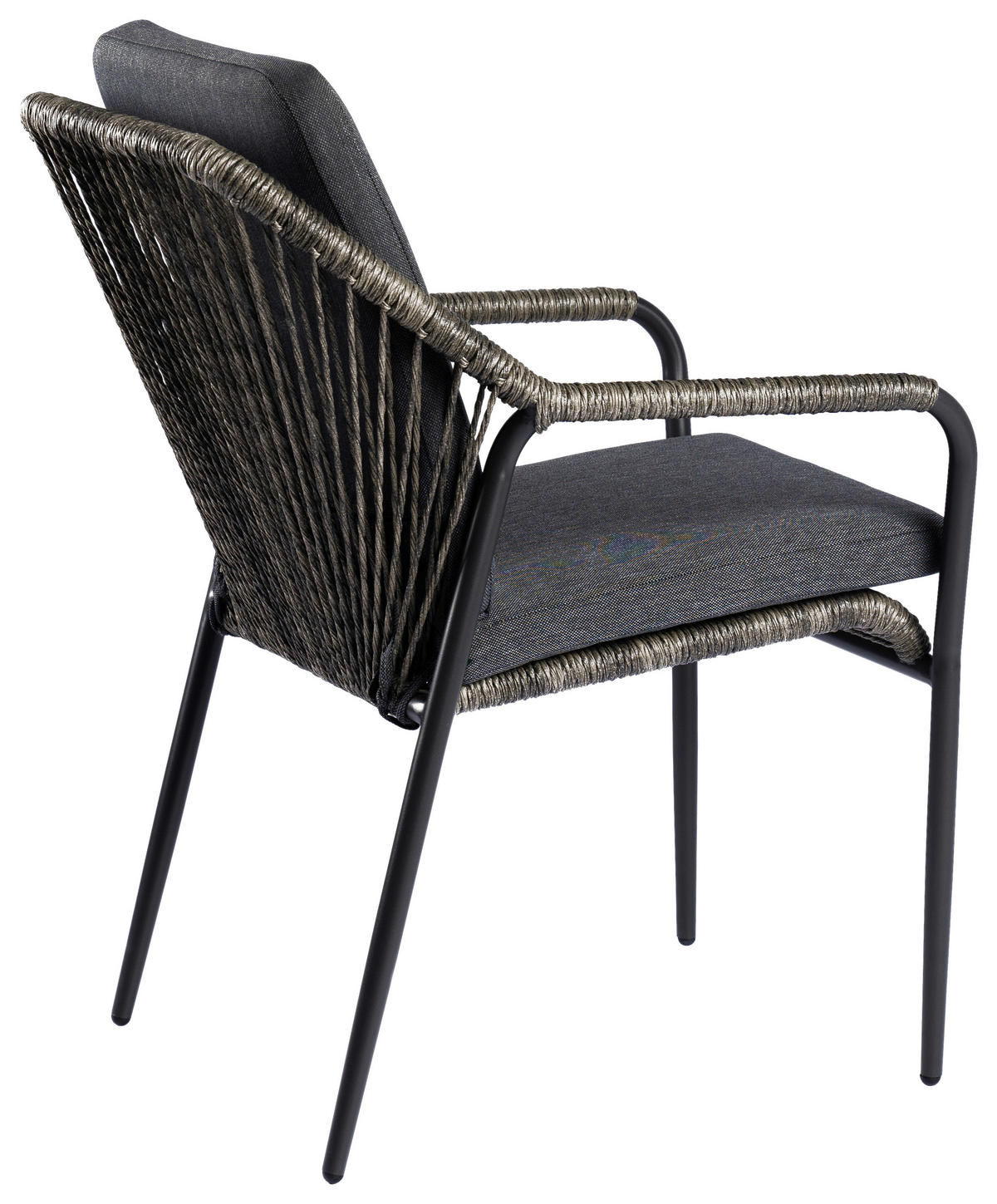 STAPELSTUHL Metall, Kunststoff, Textil Anthrazit  - Anthrazit, Modern, Kunststoff/Textil (62/86/57cm) - Tierra Outdoor