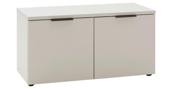 GARDEROBENBANK  in 90/47/40 cm  - Kaschmir/Schwarz, Design, Holzwerkstoff/Kunststoff (90/47/40cm) - Voleo