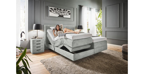 BOXSPRINGBETT 160/200 cm  in Greige  - Greige, KONVENTIONELL, Holz/Textil (160/200cm) - Dieter Knoll