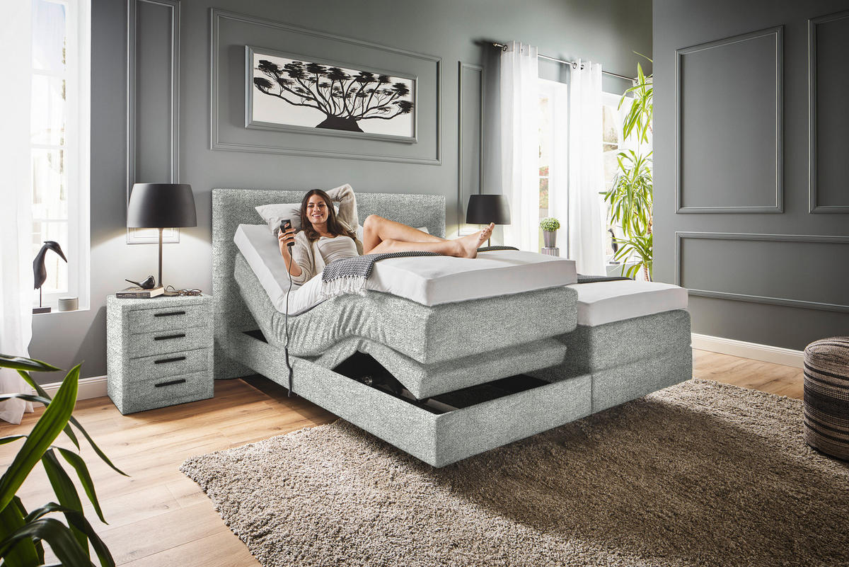 BOXSPRINGBETT 180/200 cm  in Naturfarben  - Naturfarben, Konventionell, Holz/Textil (180/200cm) - Dieter Knoll