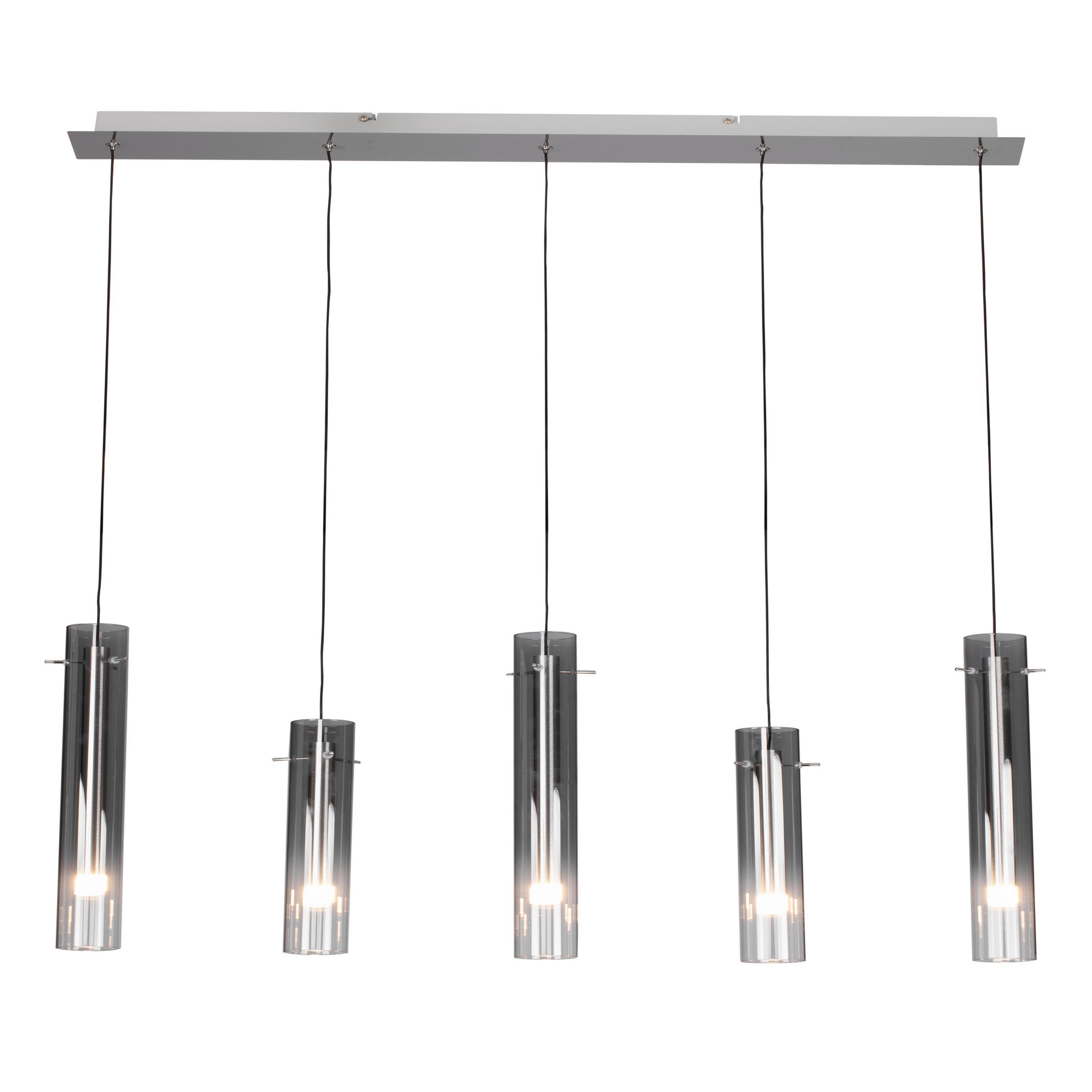 LED-HÄNGELEUCHTE 92/8,5/150 cm   - Schwarz, Design, Glas/Metall (92/8,5/150cm)