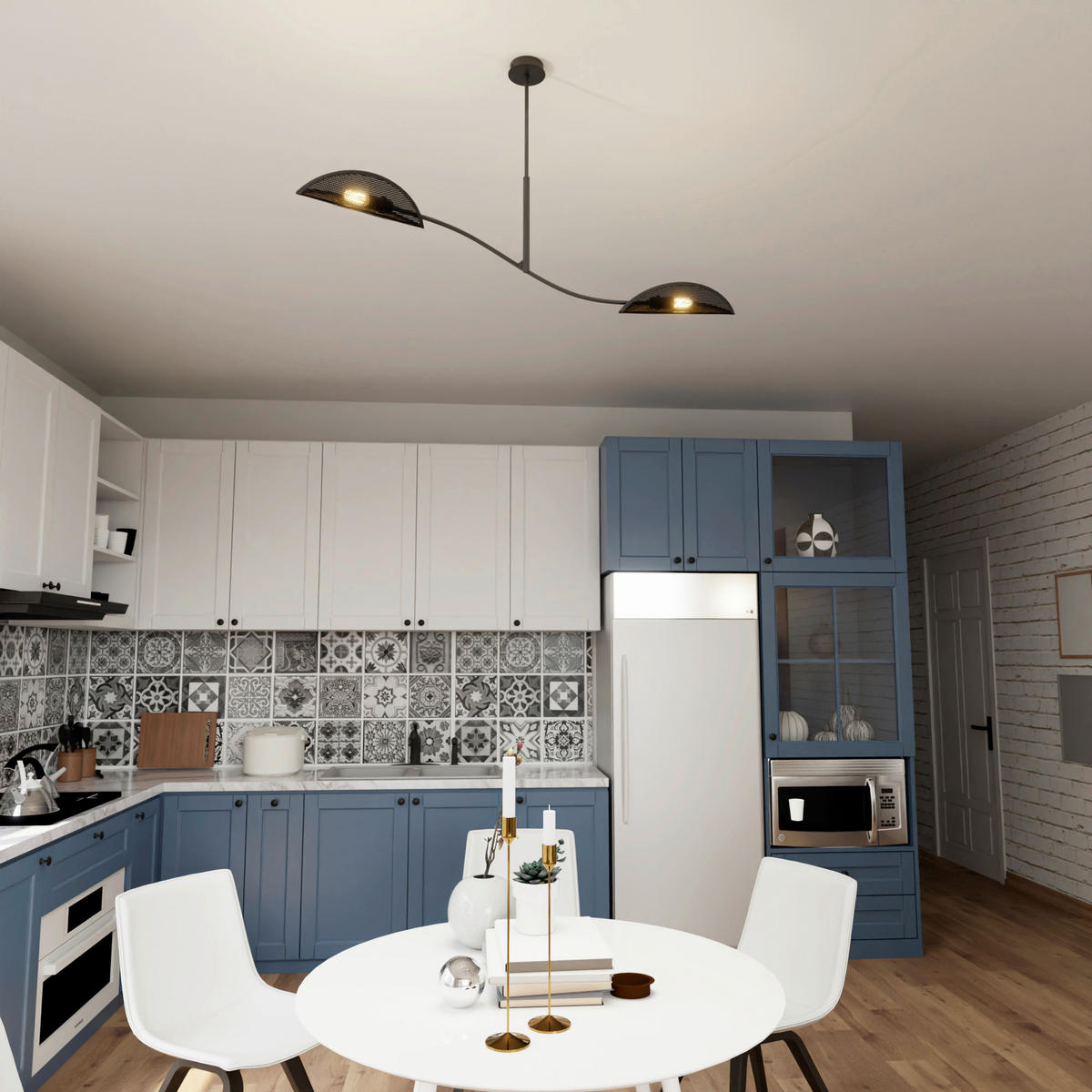 DECKENLEUCHTE 105/18/54 cm  - Goldfarben/Schwarz, LIFESTYLE, Textil/Metall (105/18/54cm)