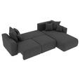 ECKSOFA Dunkelgrau Velours  - Chromfarben/Dunkelgrau, KONVENTIONELL, Kunststoff/Textil (293/195cm) - Carryhome