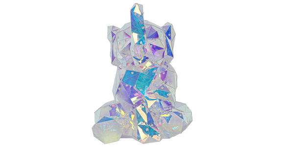 TISCHLEUCHTE - Transparent/Perlmutt, Trend, Kunststoff (33/31/40cm) - Novel