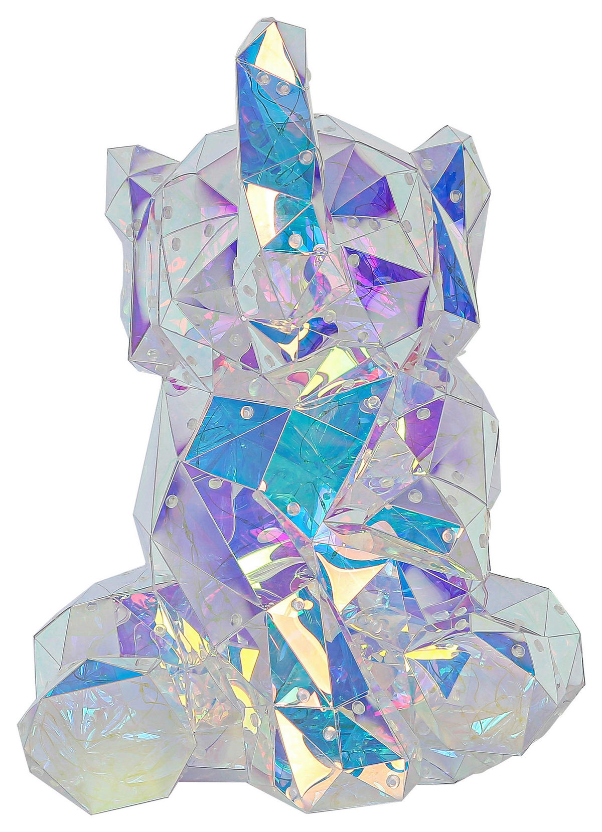 TISCHLEUCHTE 33/31/40 cm   - Transparent/Perlmutt, Trend, Kunststoff (33/31/40cm) - Novel