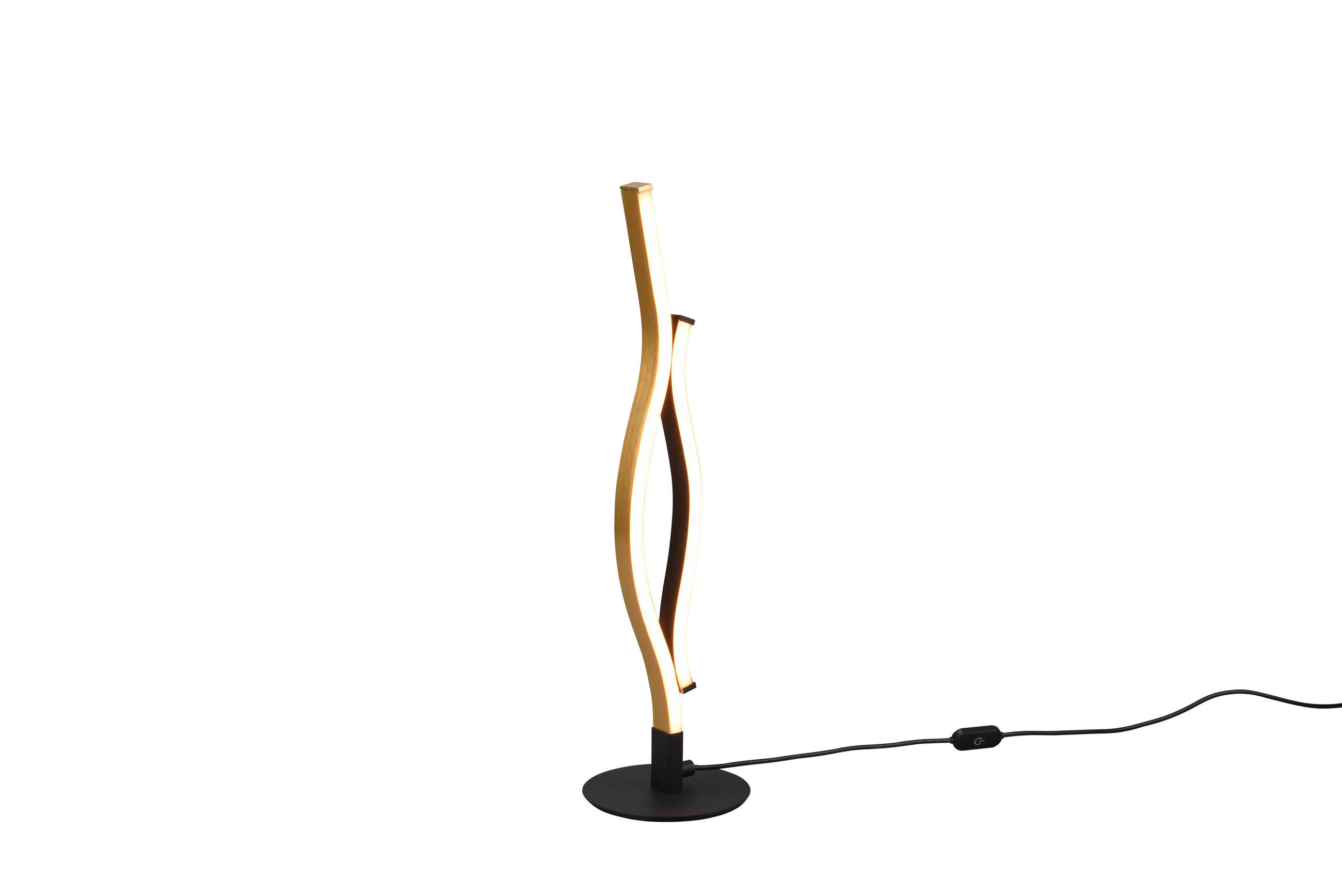 LED-TISCHLEUCHTE Blaze 13,5/48 cm   - Messingfarben/Schwarz, Design, Metall (13,5/48cm) - Trio Leuchten