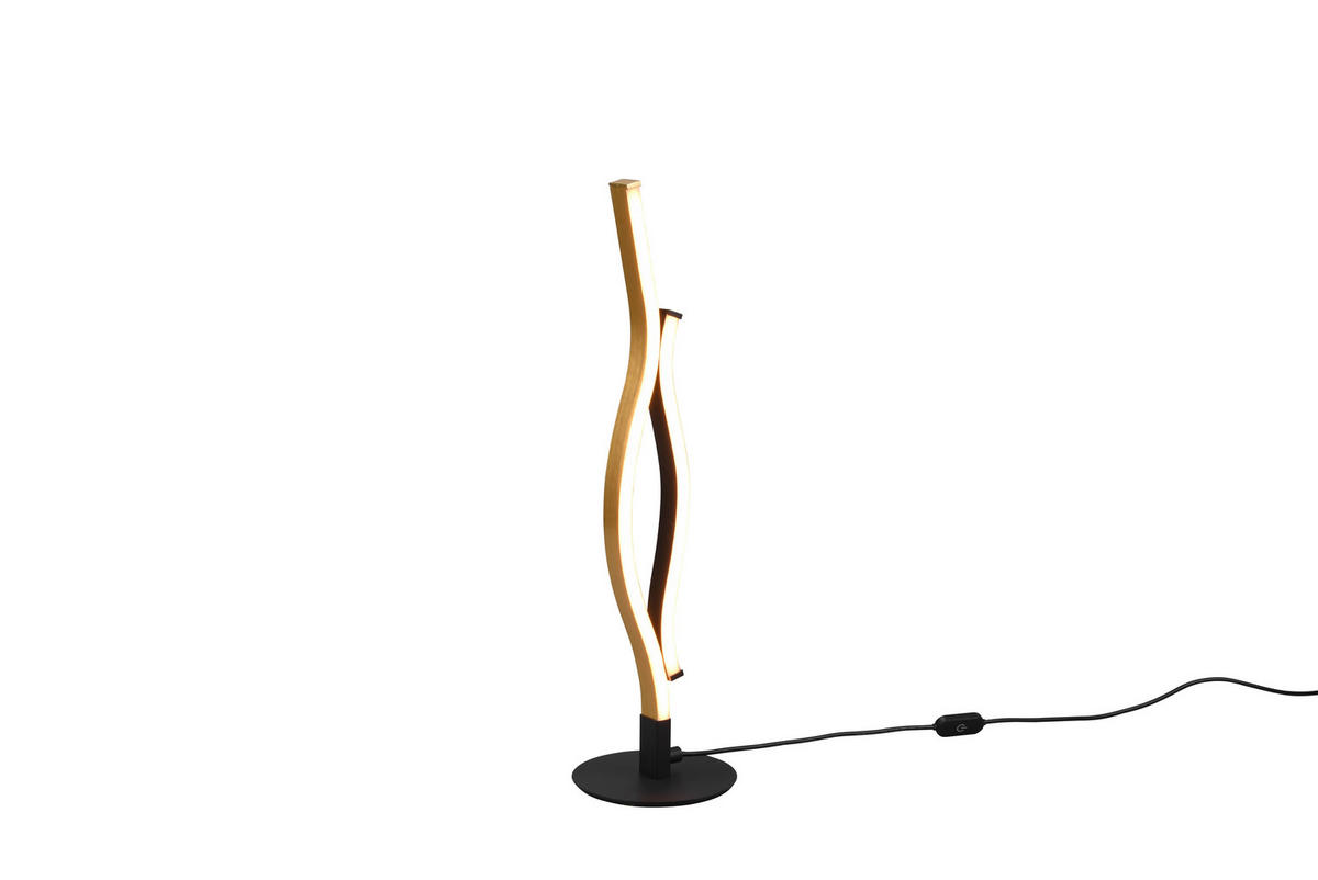 LED-TISCHLEUCHTE - Messingfarben/Schwarz, Design, Metall (13,5/48cm) - Trio Leuchten