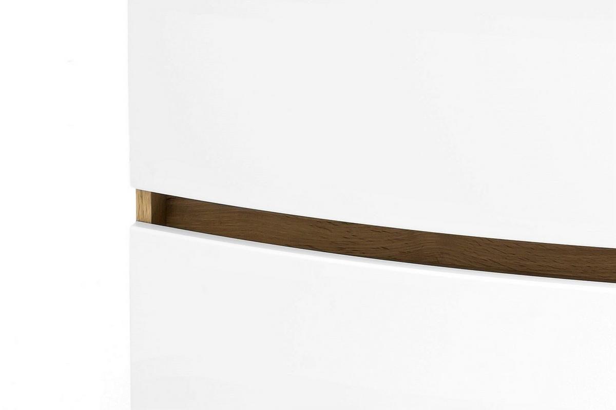 WASCHTISCHKOMBI 80 cm  - Eichefarben/Weiß, KONVENTIONELL, Glas/Holzwerkstoff (80cm) - Held