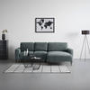 ECKSOFA in Webstoff Dunkelgrün  - Dunkelgrün/Schwarz, Modern, Textil/Metall (255/164cm) - MID.YOU
