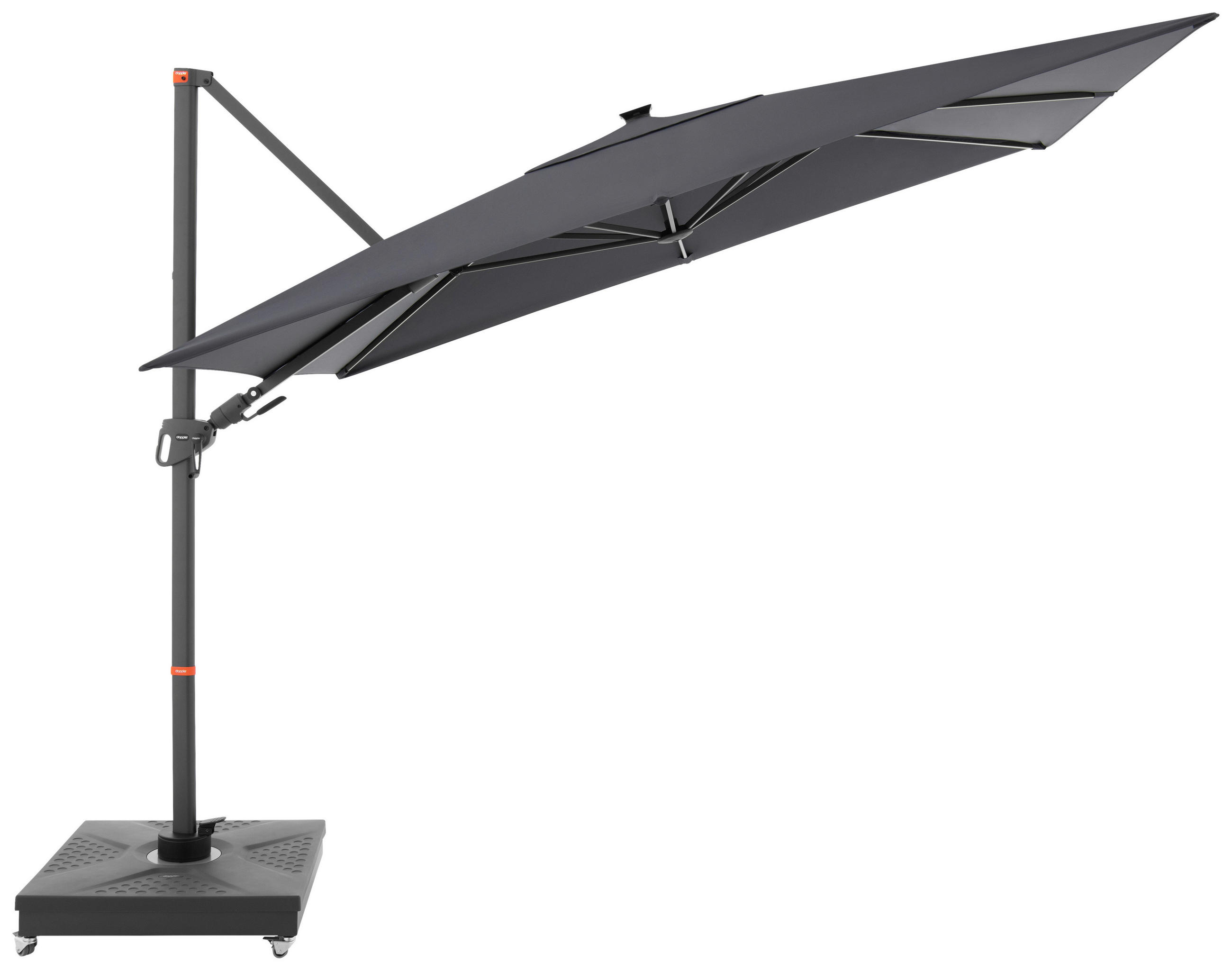 FÜGGŐ NAPERNYŐ  300/220 cm  - antracit, Basics, textil/fém (300/220cm) - KNIRPS