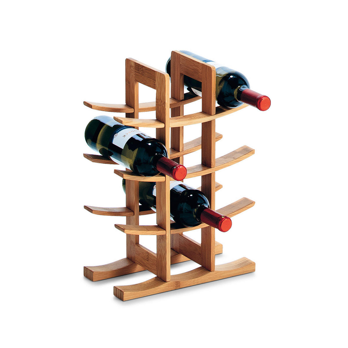 WEINREGAL Bambus Naturfarben  - Naturfarben, Basics, Holz (29/16/42cm) - Zeller Present