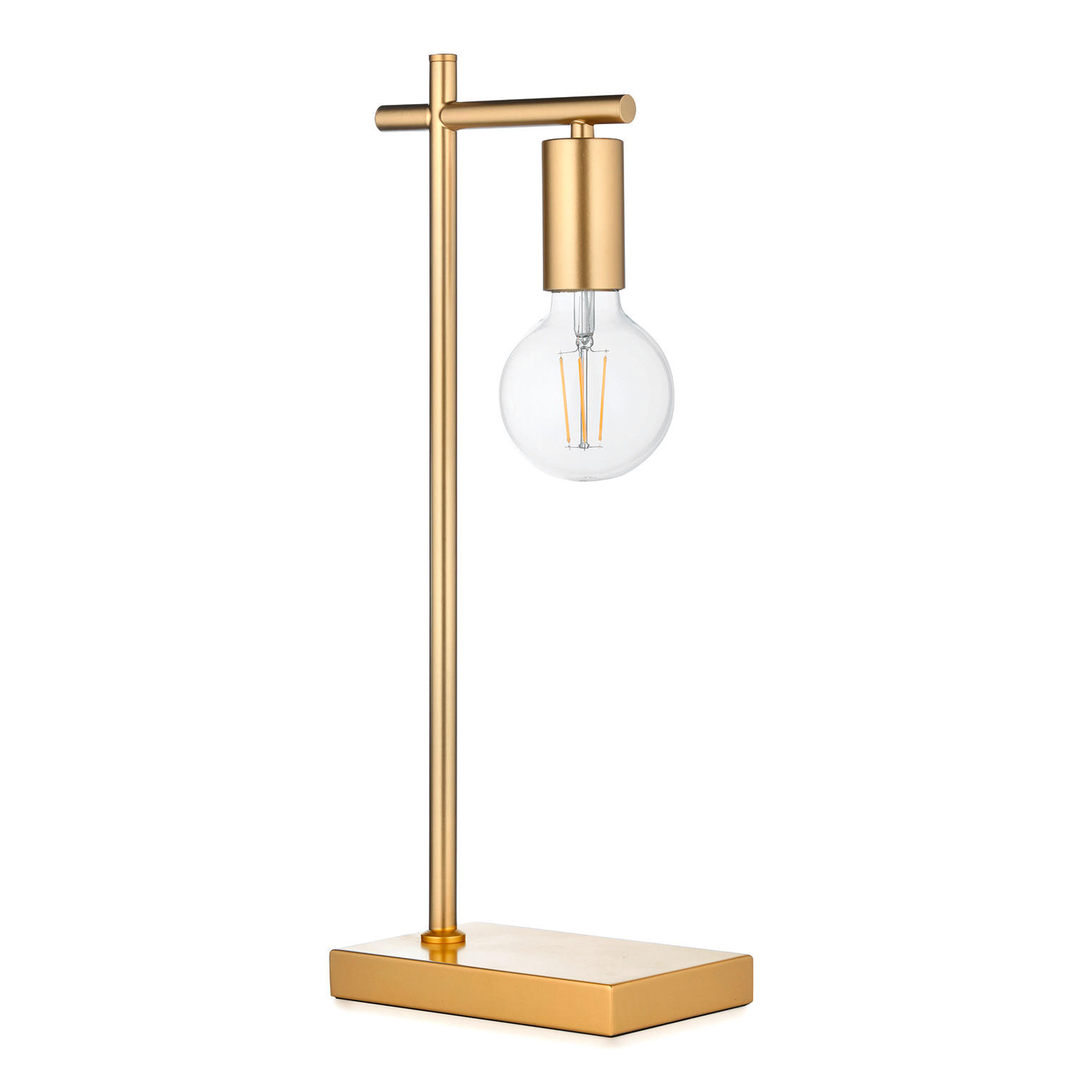 TISCHLEUCHTE 5098 CROSS 20/2/52 cm - Bernsteinfarben/Cappuccino, KONVENTIONELL, Kunststoff/Metall (20/2/52cm)