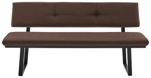 SITZBANK 140/86/60 cm in Schwarz, Hellbraun - Hellbraun/Schwarz, MODERN, Textil/Metall (140/86/60cm) - Cantus