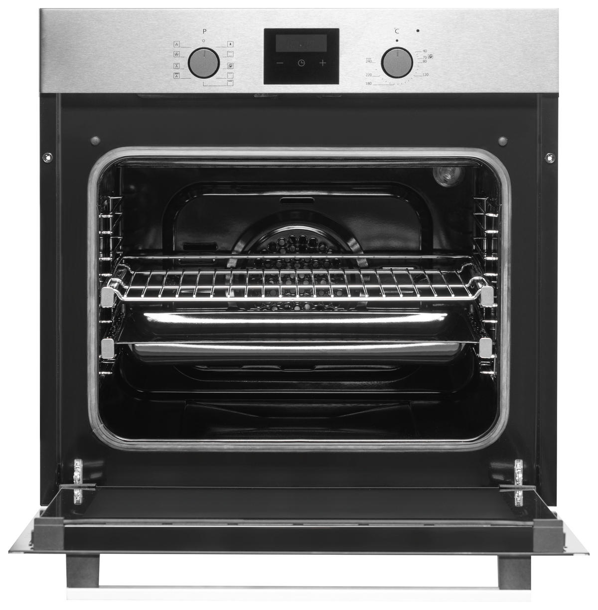BACKOFENSET ASET1408800I  - Edelstahlfarben/Schwarz, Trend, Glas/Metall (59,5/59,5/56,5cm) - Respekta