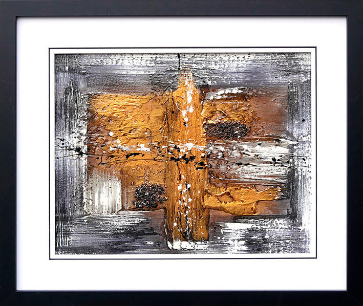ORIGINALBILD Abstraktes  - Multicolor/Schwarz, Basics, Papier/Holzwerkstoff (67/57cm)