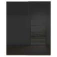 SCHWEBETÜRENSCHRANK 162/223/68 cm 2-türig Schwarz, Champagner  - Champagner/Schwarz, KONVENTIONELL, Glas/Holzwerkstoff (162/223/68cm) - Novel