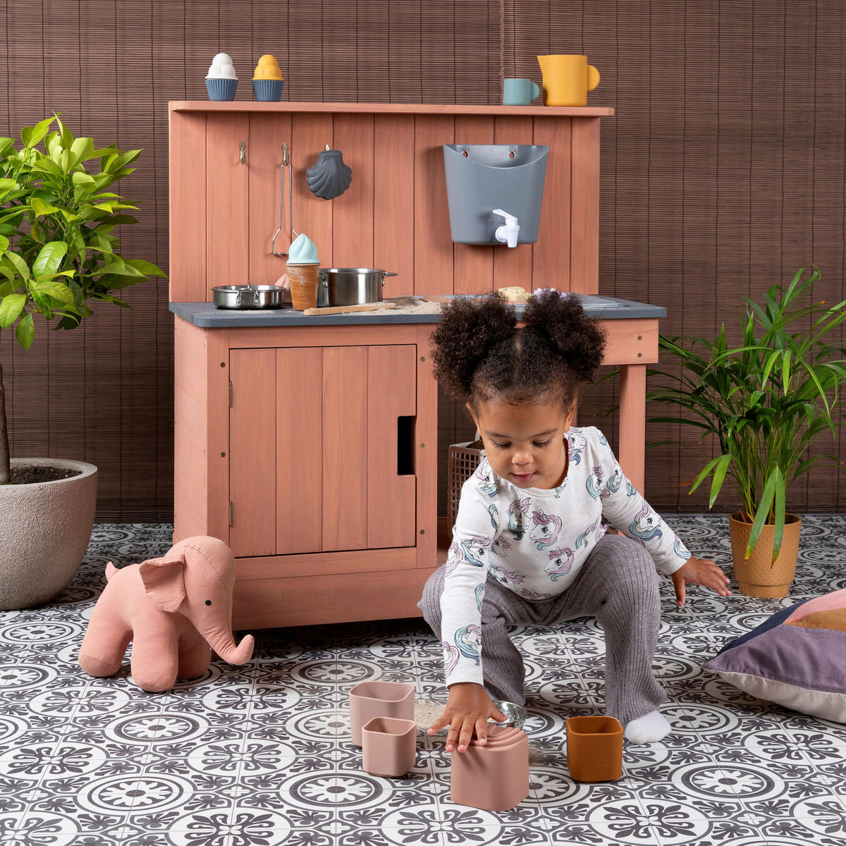 MATSCHKÜCHE Holz Altrosa  - Altrosa, Basics, Holz (80/40/90cm) - MUDDY BUDDY