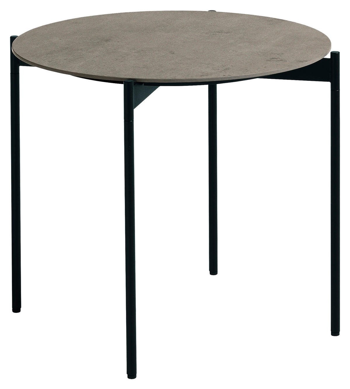 COUCHTISCH Metall, Keramik 55/55/49 cm  - Schwarz/Grau, Design, Keramik/Metall (55/55/49cm) - Venjakob
