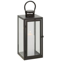 LATERNE - Schwarz, Basics, Glas/Metall (16,5/40/17,5cm) - Ambia Home