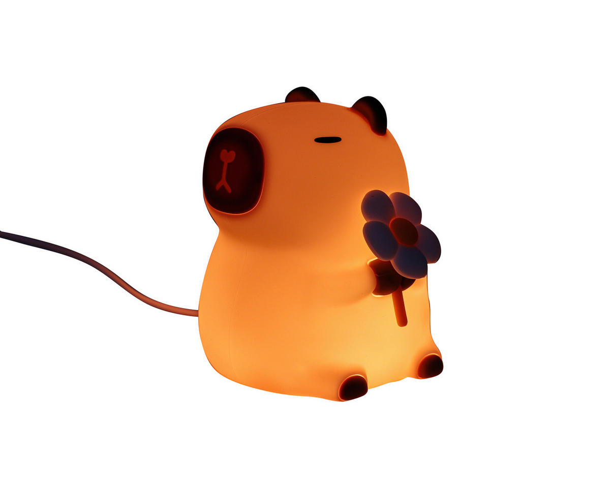 NACHTLICHT Capybara 9,2/11,1/9,1 cm   - Creme, Trend, Kunststoff (9,2/11,1/9,1cm) - Novel