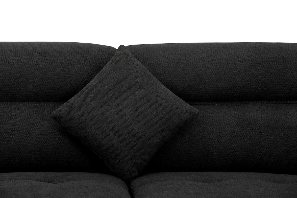 BOXSPRINGSOFA in Textil Schwarz  - Schwarz, KONVENTIONELL, Textil/Metall (175/92/94cm) - Livetastic