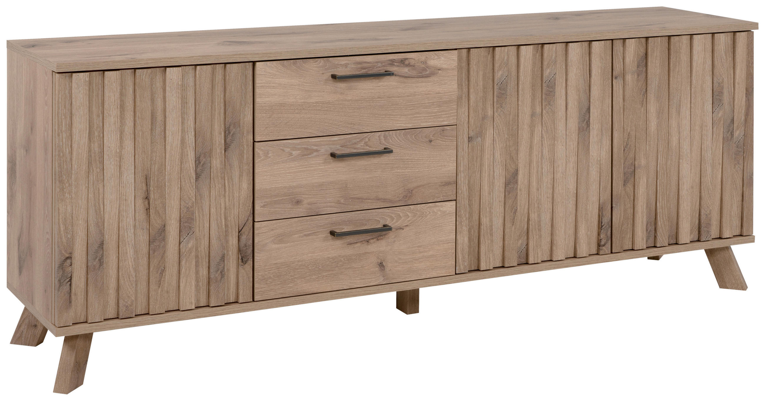 SIDEBOARD in 175/67,8/40 cm - Eichefarben, LIFESTYLE, Holzwerkstoff/Metall (175/67,8/40cm) - MID.YOU