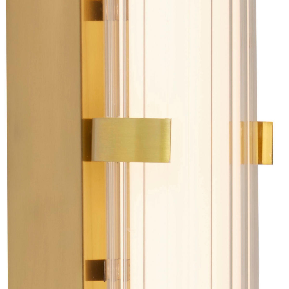 BADEZIMMER-WANDLEUCHTE CLAMP 90/63 cm   - Klar/Goldfarben, MODERN, Glas/Metall (90/63cm) - Searchlight