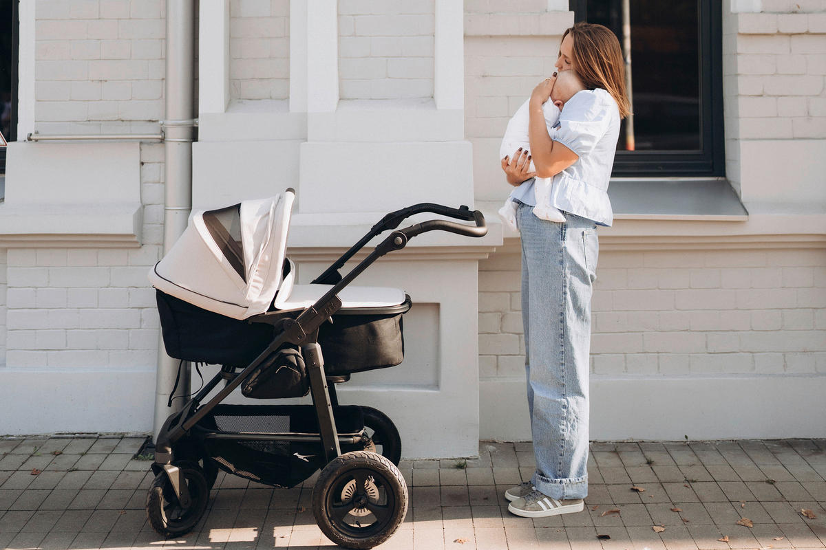 KOMBIKINDERWAGEN    - Anthrazit, Basics, Metall (57/110/108cm) - TFK