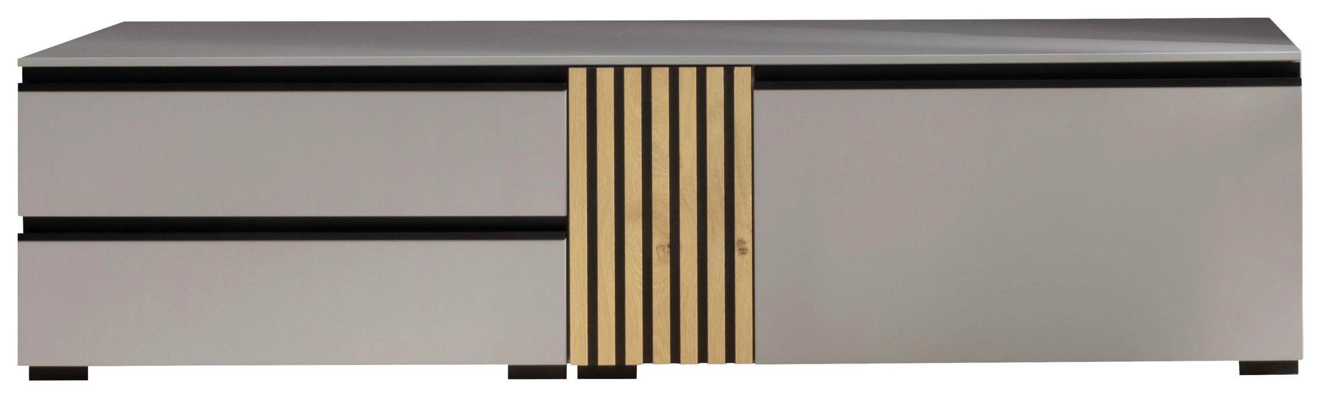 LOWBOARD  187/48/45 cm 2 Schublade(n) Typenauswahl, Beimöbel erhältlich, stehend, in verschiedenen Holzarten erhältlich  - Eiche Bianco/Greige, Design, Holz/Holzwerkstoff (187/48/45cm) - Moderano