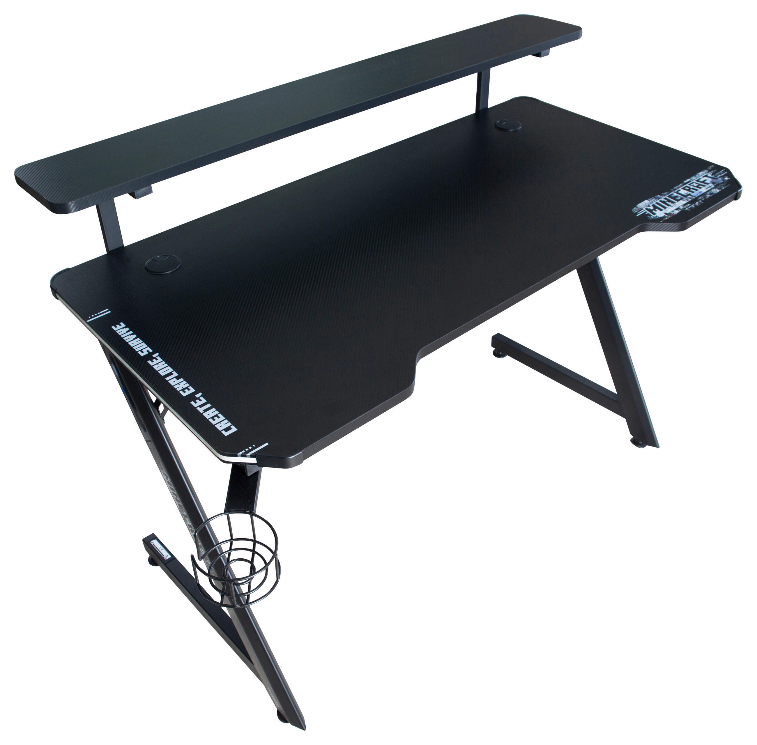GAMINGTISCH Schwarz  - Schwarz, MODERN, Holzwerkstoff/Metall (120/60/89,5cm) - Minecraft