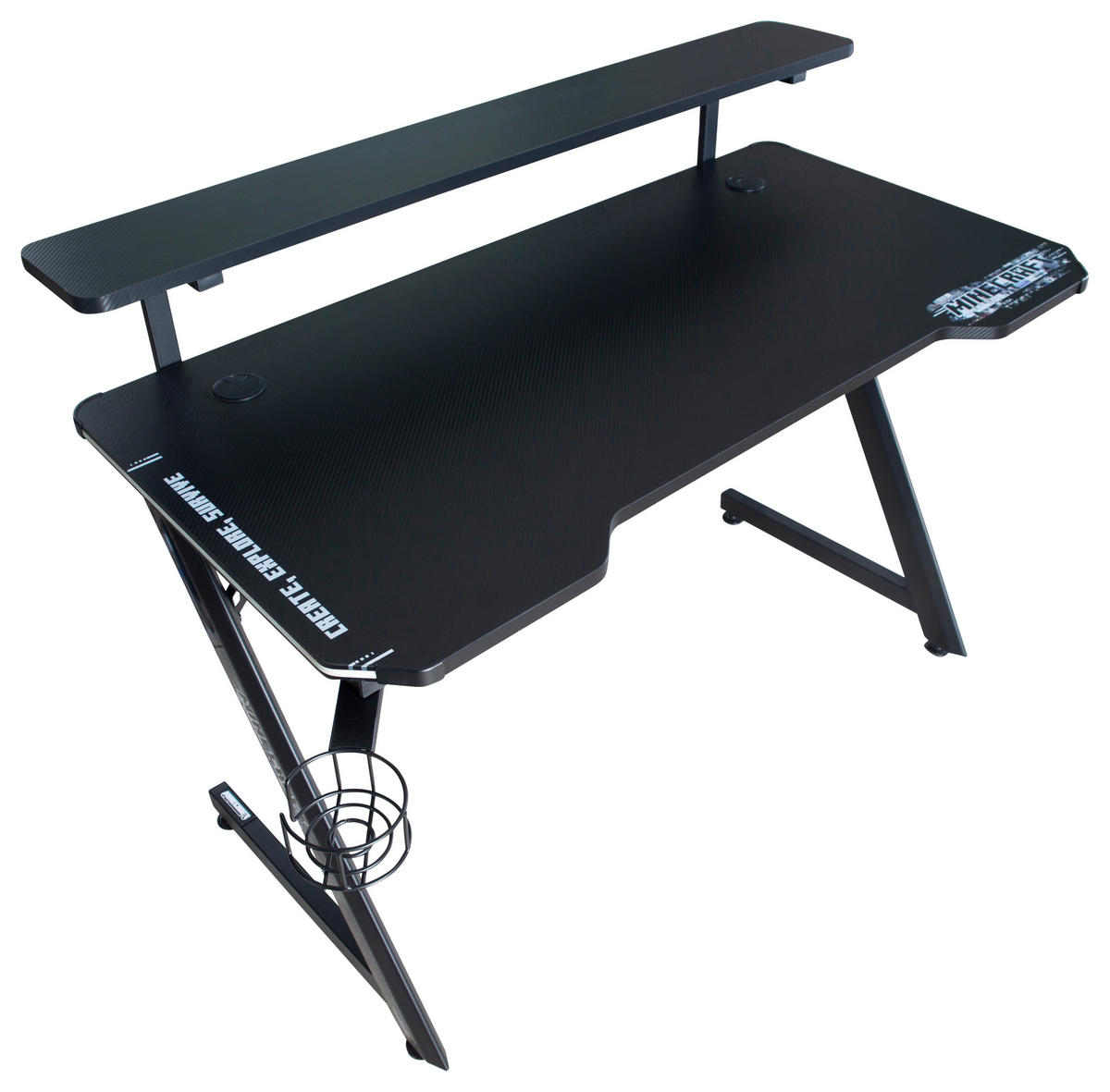 GAMINGTISCH 120/60/89,5 cm  in Schwarz  - Schwarz, MODERN, Holzwerkstoff/Metall (120/60/89,5cm) - Minecraft