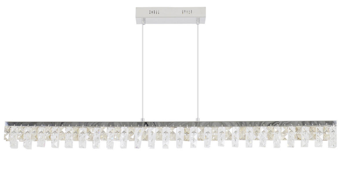 LED-HÄNGELEUCHTE 80/8/120 cm  - Chromfarben, Design, Glas/Metall (80/8/120cm) - Näve