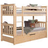 ETAGENBETT - Naturfarben, MODERN, Holz (90/200cm) - MID.YOU