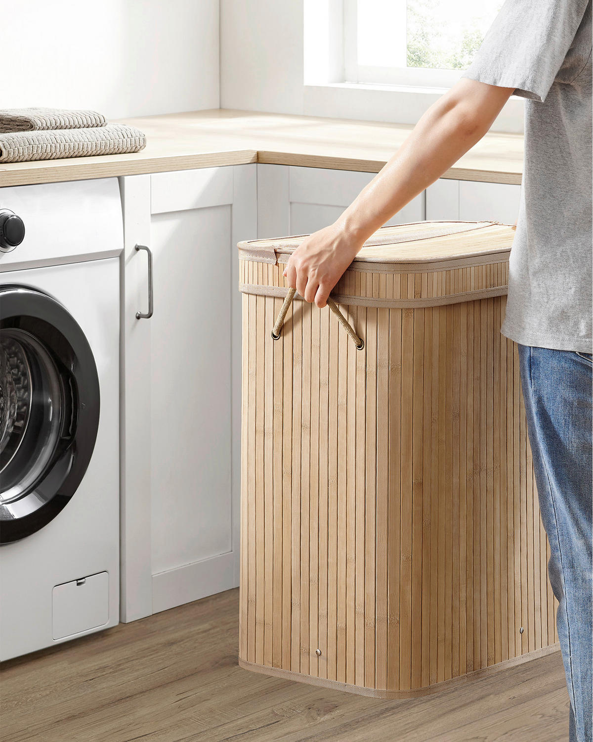 WÄSCHEKORB - Naturfarben, Basics, Naturmaterialien/Holzwerkstoff (54,5/61/34,5cm)