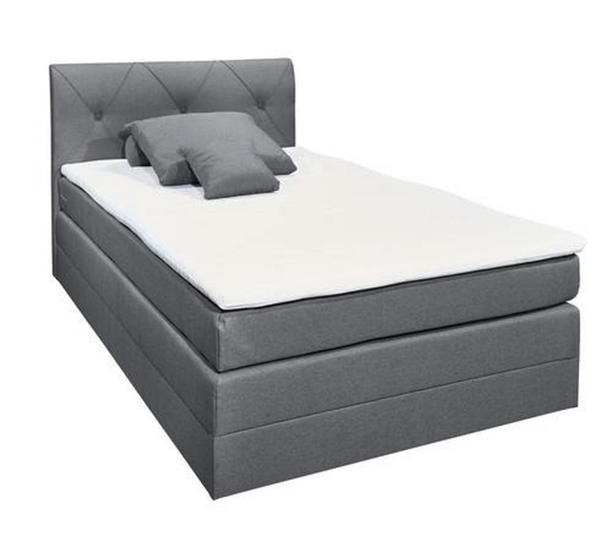 LIT BOXSPRING 120/200 cm  in Anthrazit  - Anthrazit/Schwarz, Design, Holzwerkstoff/Kunststoff (120/200cm) - Xora