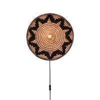 WANDLEUCHTE - Schwarz/Weiß, Basics, Naturmaterialien (45/6cm) - Good & Mojo