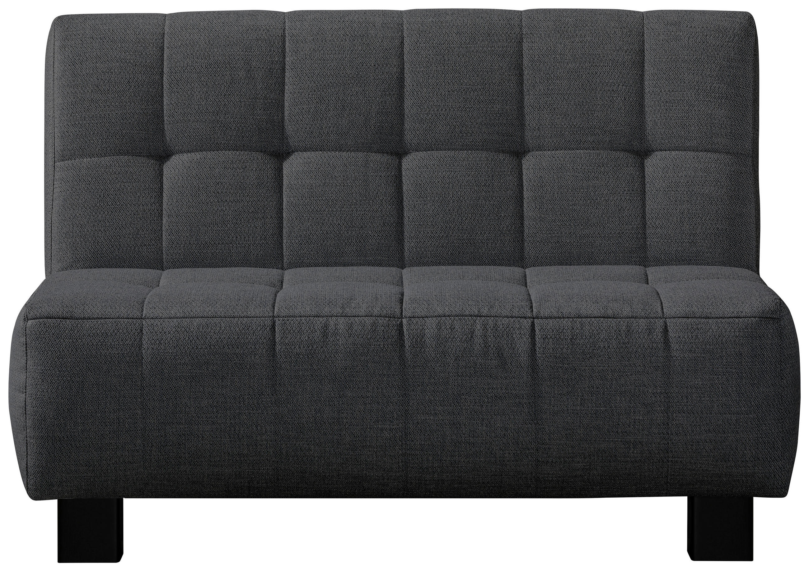 SCHLAFSOFA Dunkelgrau  - Dunkelgrau/Schwarz, Design, Textil/Metall (125/92/102cm) - Novel