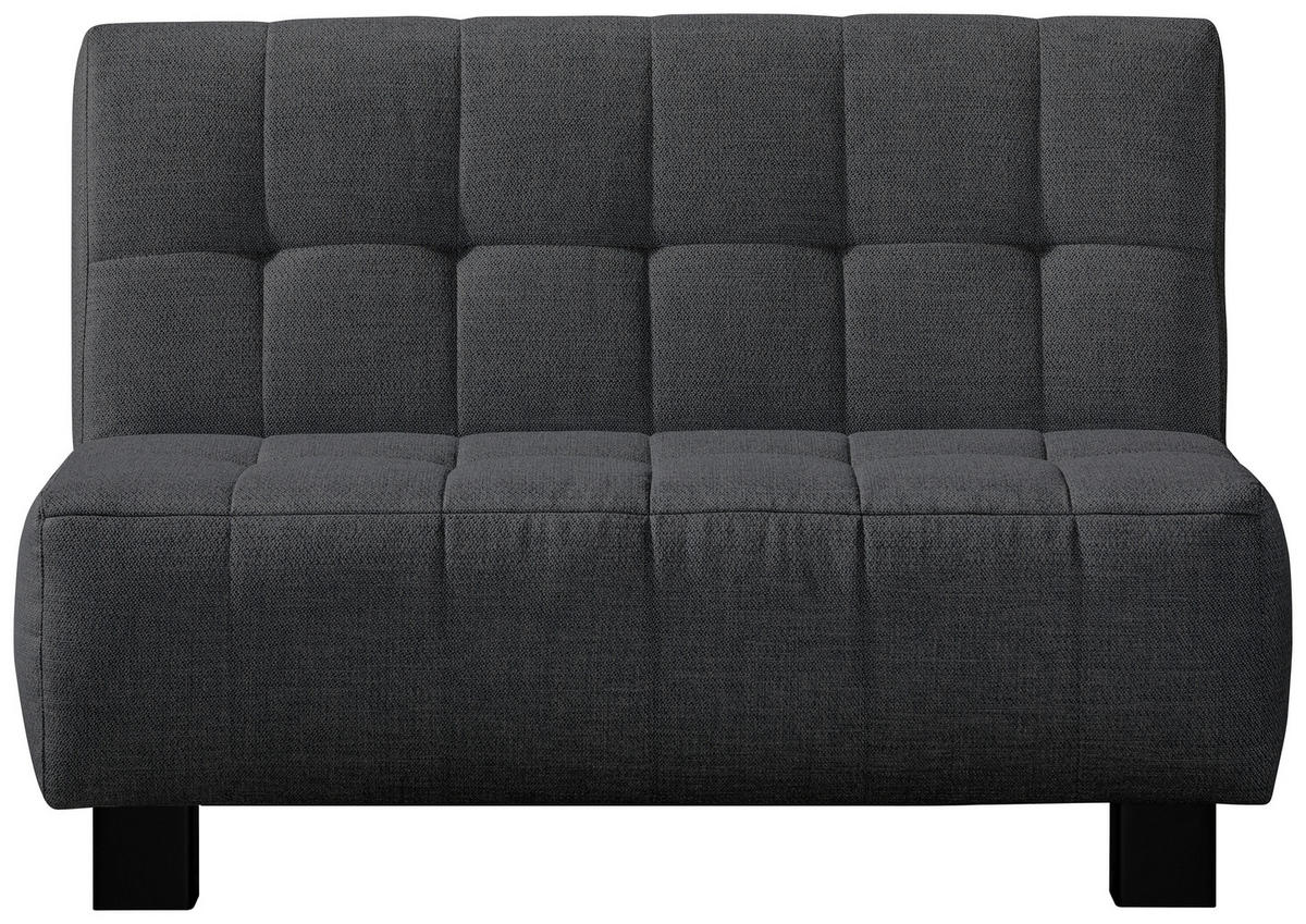 SCHLAFSOFA in Textil Dunkelgrau  - Dunkelgrau/Schwarz, Design, Textil/Metall (125/92/102cm) - Novel