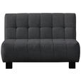 SCHLAFSOFA Dunkelgrau  - Dunkelgrau/Schwarz, Design, Textil/Metall (125/92/102cm) - Novel