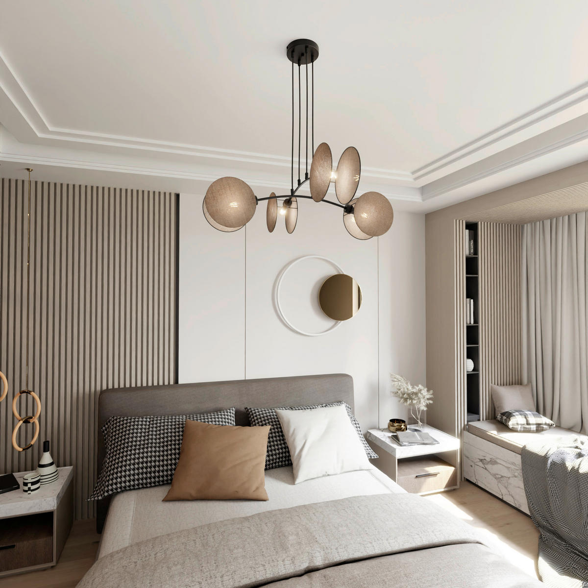 HÄNGELEUCHTE  82/70/100 cm    - Schwarz, LIFESTYLE, Textil/Metall (82/70/100cm)