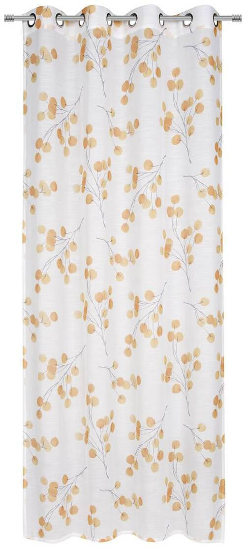 PERDEA CU INELE TIP CAPSĂ semitransparent  - galben, Konventionell, textil (135/245cm) - Esposa