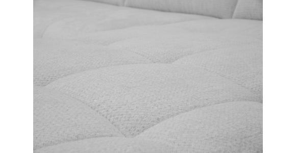 ECKSOFA Silberfarben Chenille Armlehnenkissen, Rücken echt, Sitztiefenverstellung  - Silberfarben/Schwarz, KONVENTIONELL, Textil/Metall (313/215cm) - Hom`in