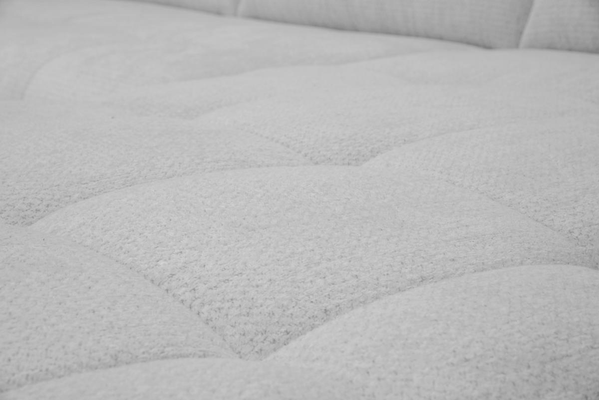 ECKSOFA Silberfarben Chenille Armlehnenkissen, Rücken echt, Sitztiefenverstellung  - Silberfarben/Schwarz, KONVENTIONELL, Textil/Metall (313/215cm) - Hom`in