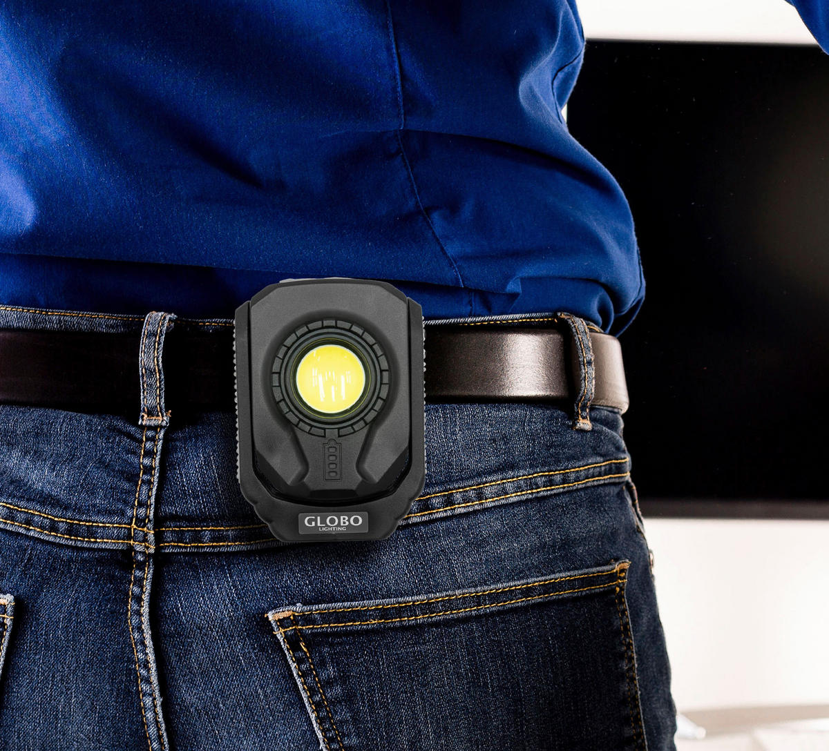 DELOVNA LED-SVETILKA - srebrne barve/črna, Basics, kovina/umetna masa (7,1/4,1/10cm)