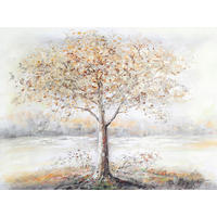 OLJEMÅLNING landskap och natur multicolor 118/80 cm  - multicolor, Design, trämaterial/textil (118/80cm) - Monee
