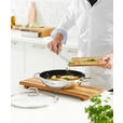 SERVIERPFANNE Perfect Cooking ILAG®-Antihaftbeschichtung 28 cm  - Klar/Edelstahlfarben, Basics, Glas/Metall (28cm) - Homeware Profession.