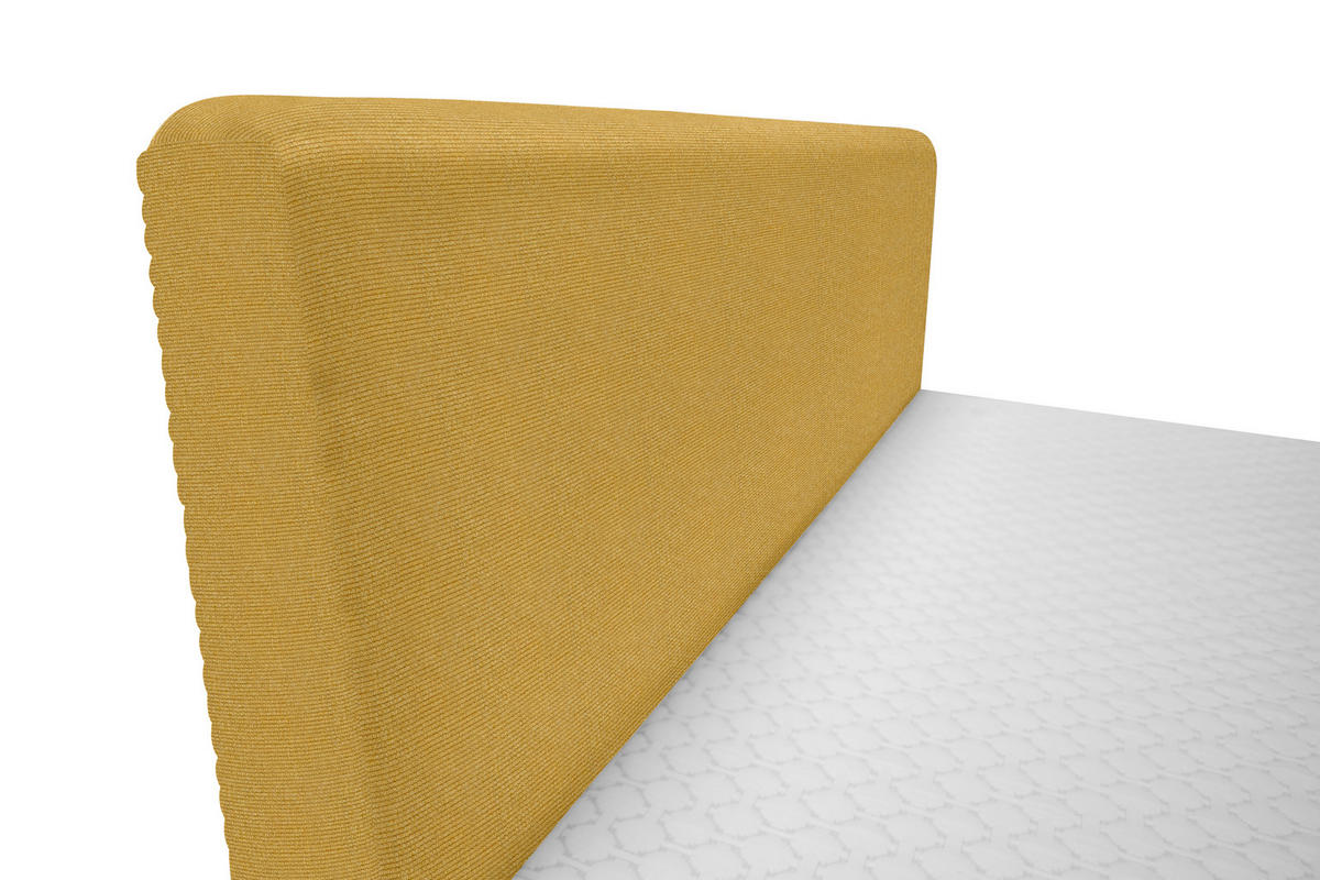 BOXBETT 180/200 cm  in Currygelb  - Currygelb/Schwarz, Design, Holz/Holzwerkstoff (180/200cm) - Xora